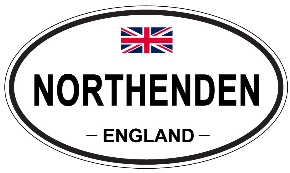 NORTHENDEN, ENGLAND - Oval Sticker