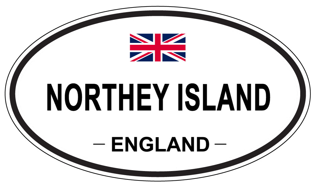 NORTHEY ISLAND, ENGLAND - Oval Sticker