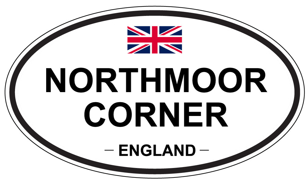 NORTHMOOR CORNER, ENGLAND - Oval Sticker