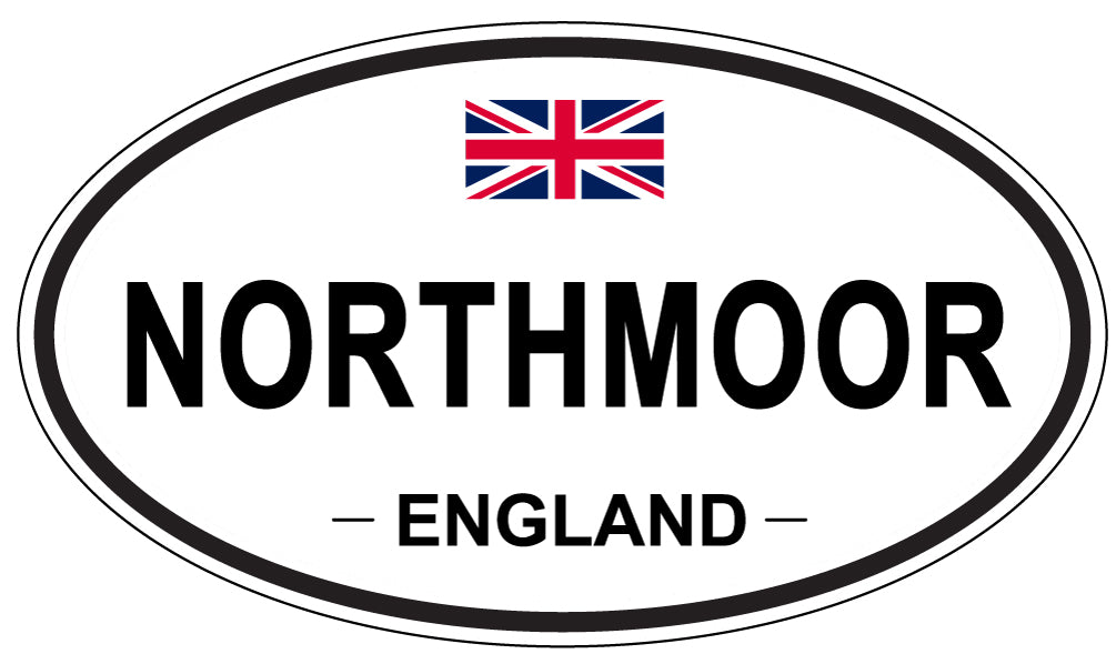 NORTHMOOR, ENGLAND - Oval Sticker