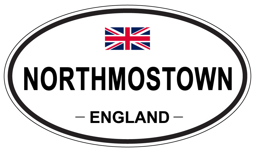 NORTHMOSTOWN, ENGLAND - Oval Sticker