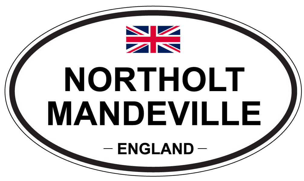NORTHOLT MANDEVILLE, ENGLAND - Oval Sticker