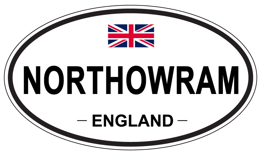 NORTHOWRAM, ENGLAND - Oval Sticker