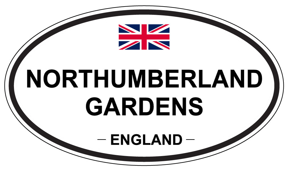 NORTHUMBERLAND GARDENS, England - Oval Magnet