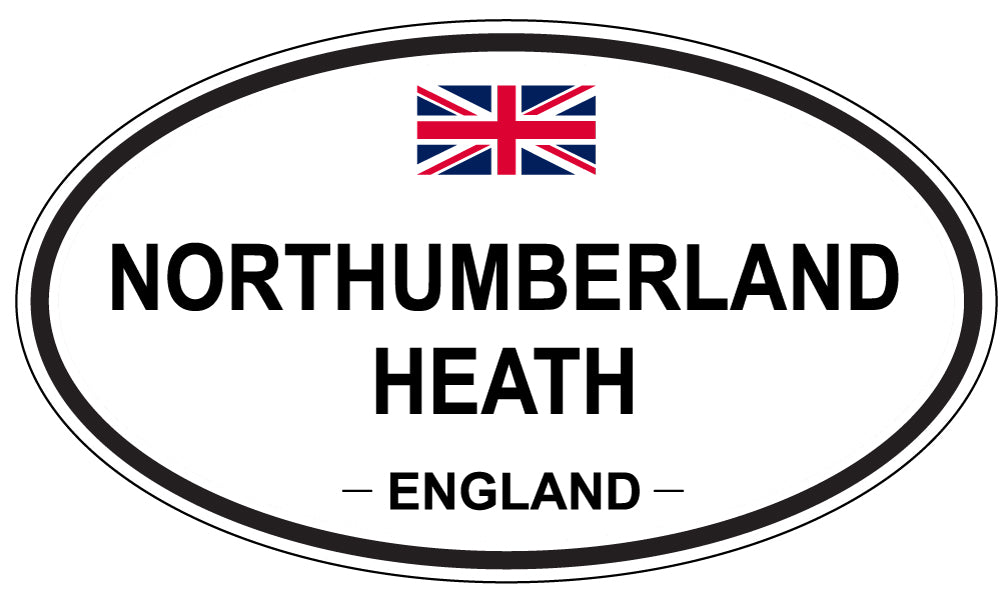 NORTHUMBERLAND HEATH, ENGLAND - Oval Sticker