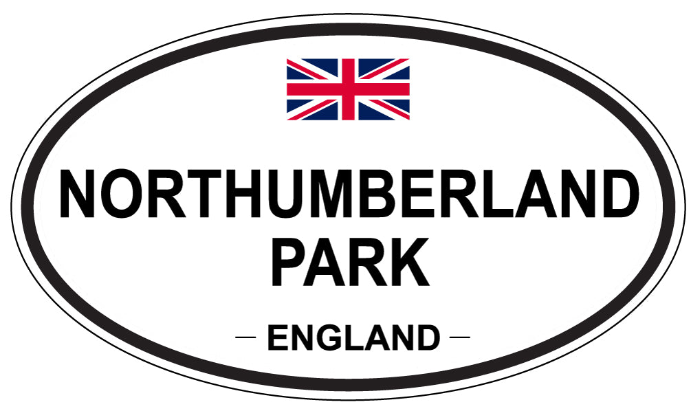 NORTHUMBERLAND PARK, ENGLAND - Oval Sticker