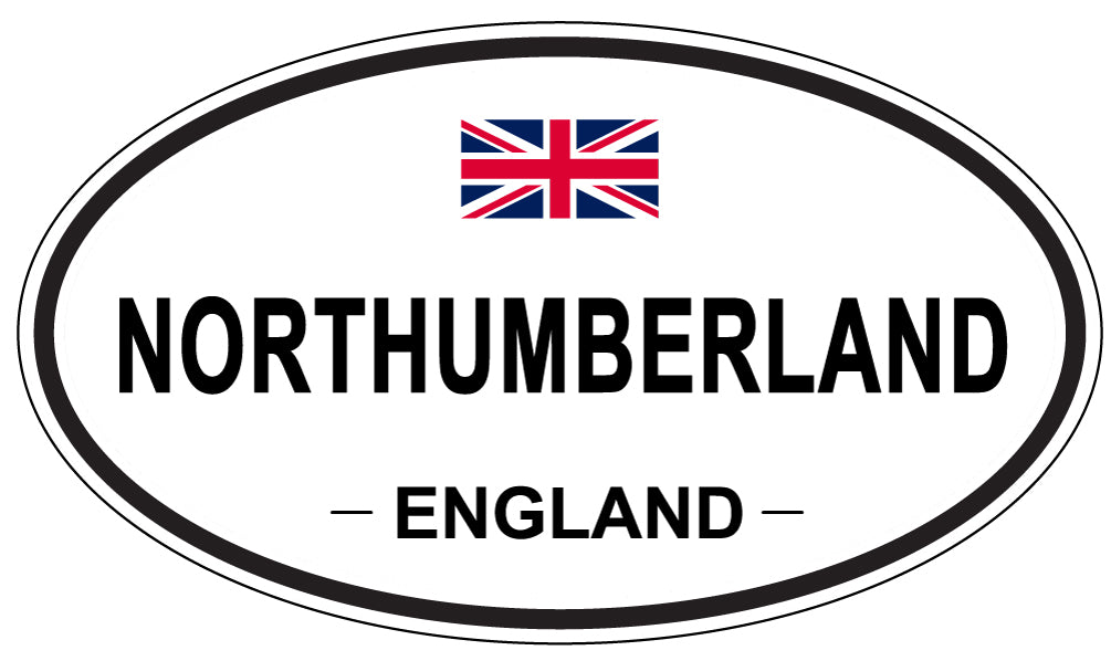NORTHUMBERLAND, England - Oval Magnet