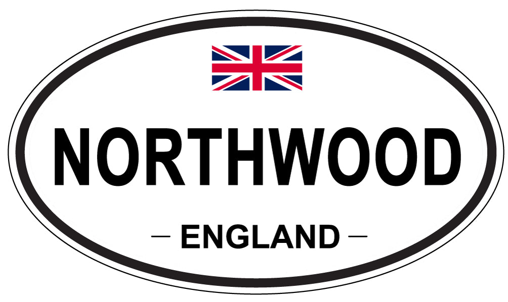 NORTHWOOD, ENGLAND - Oval Sticker
