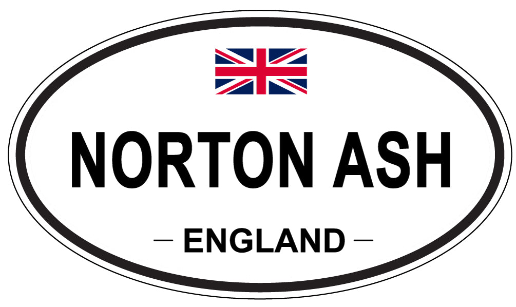NORTON ASH, ENGLAND - Oval Sticker