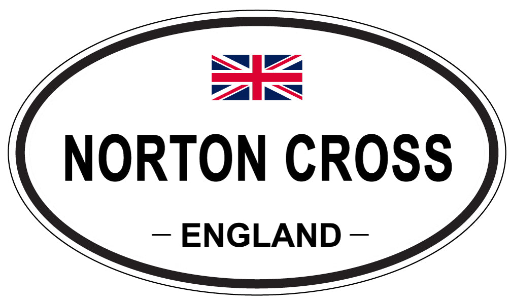 NORTON CROSS, ENGLAND - Oval Sticker
