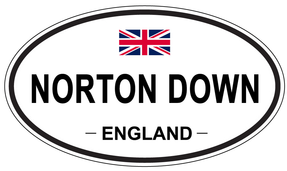 NORTON DOWN, ENGLAND - Oval Sticker