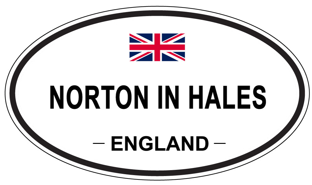 NORTON IN HALES, ENGLAND - Oval Sticker