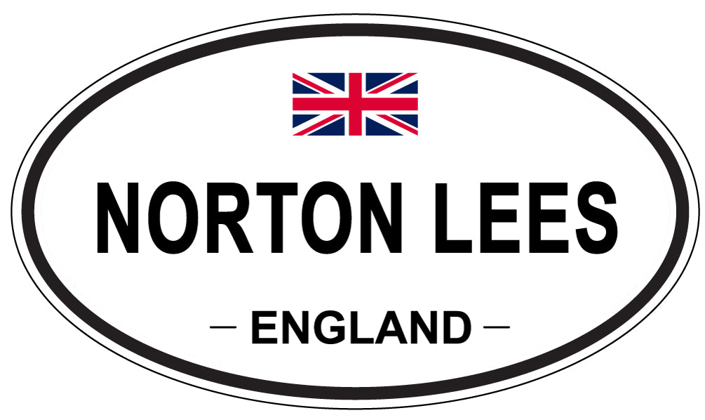 NORTON LEES, ENGLAND - Oval Sticker