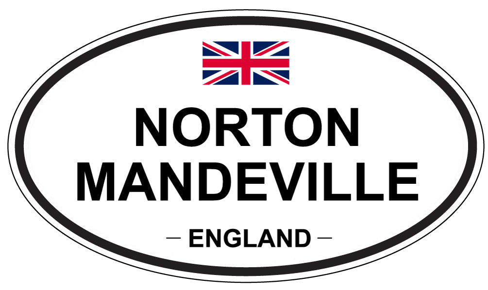 NORTON MANDEVILLE, ENGLAND - Oval Sticker