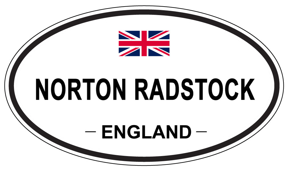 NORTON RADSTOCK, ENGLAND - Oval Sticker