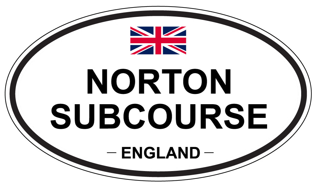 NORTON SUBCOURSE, ENGLAND - Oval Sticker