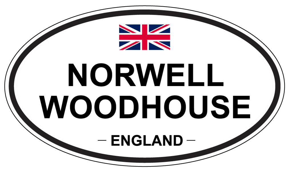 NORWELL WOODHOUSE, ENGLAND - Oval Sticker