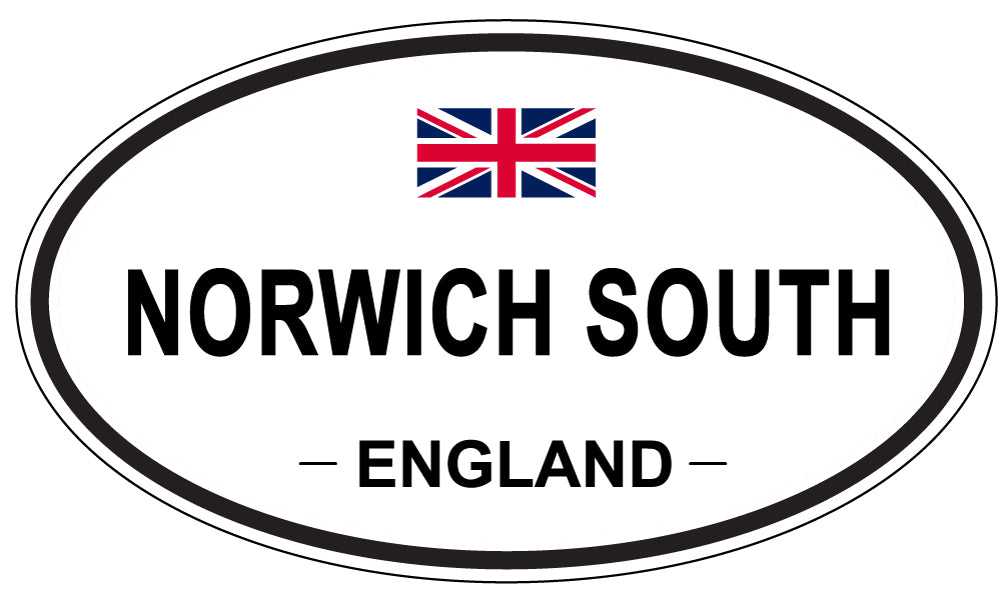 NORWICH SOUTH, ENGLAND - Oval Sticker