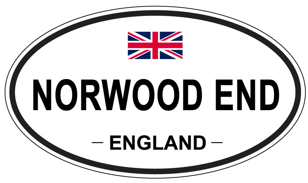 NORWOOD END, ENGLAND - Oval Sticker