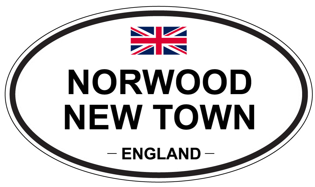 NORWOOD NEW TOWN, ENGLAND - Oval Sticker