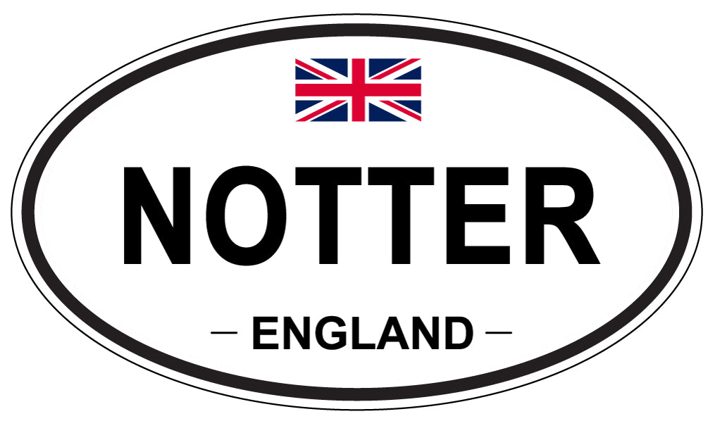 NOTTER, ENGLAND - Oval Sticker