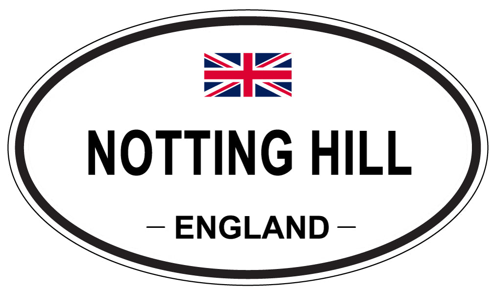 NOTTING HILL, ENGLAND - Oval Sticker
