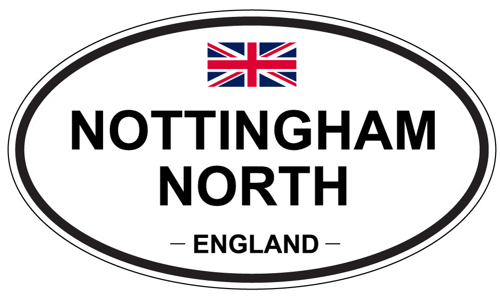 NOTTINGHAM NORTH, ENGLAND - Oval Sticker