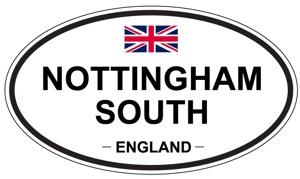 NOTTINGHAM SOUTH, ENGLAND - Oval Sticker