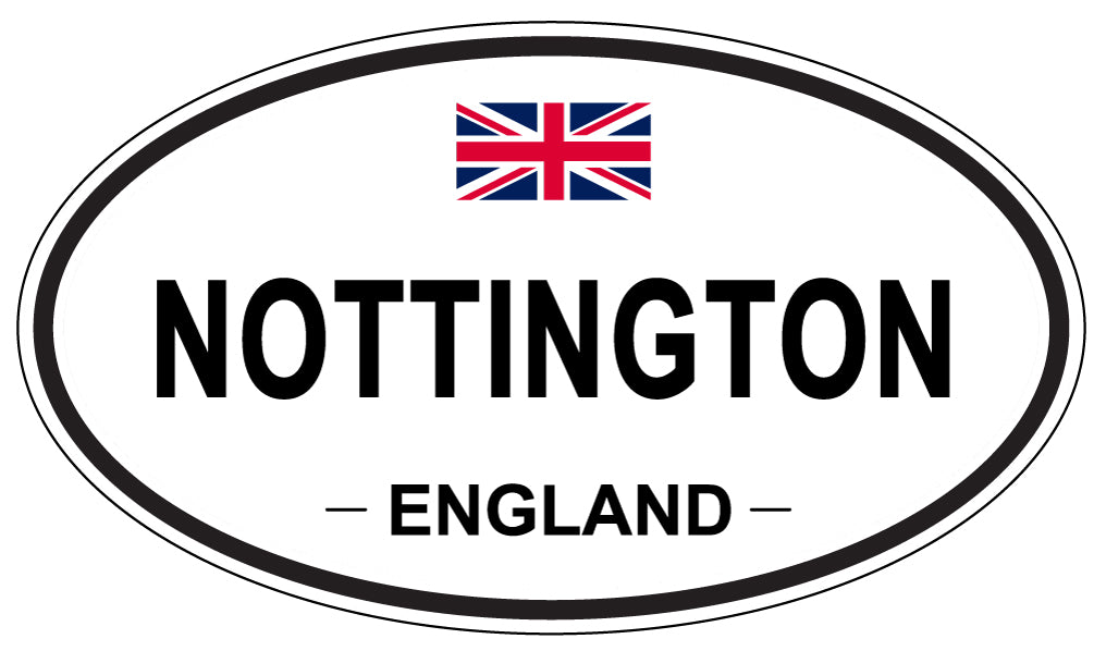 NOTTINGTON, ENGLAND - Oval Sticker