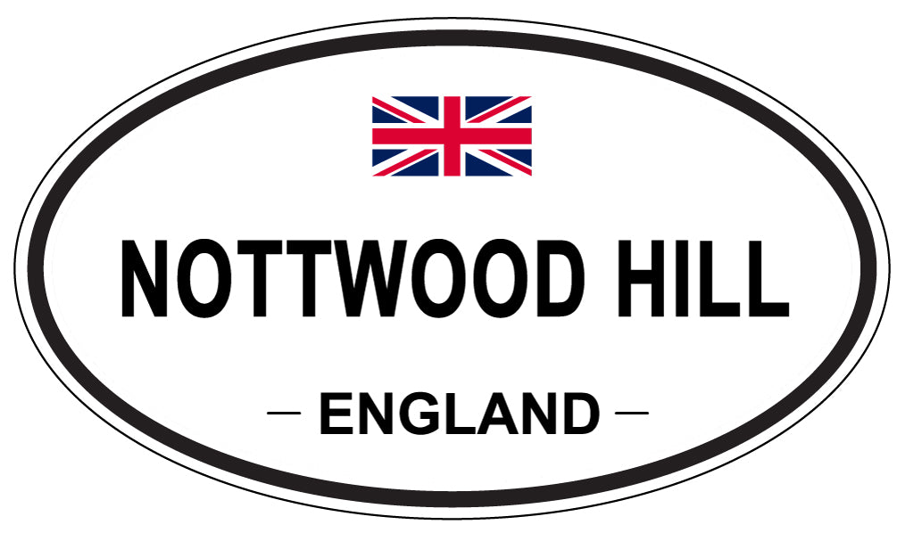 NOTTWOOD HILL, ENGLAND - Oval Sticker