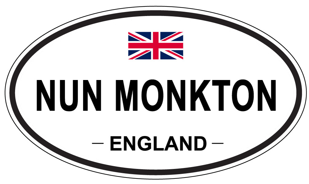 NUN MONKTON, ENGLAND - Oval Sticker