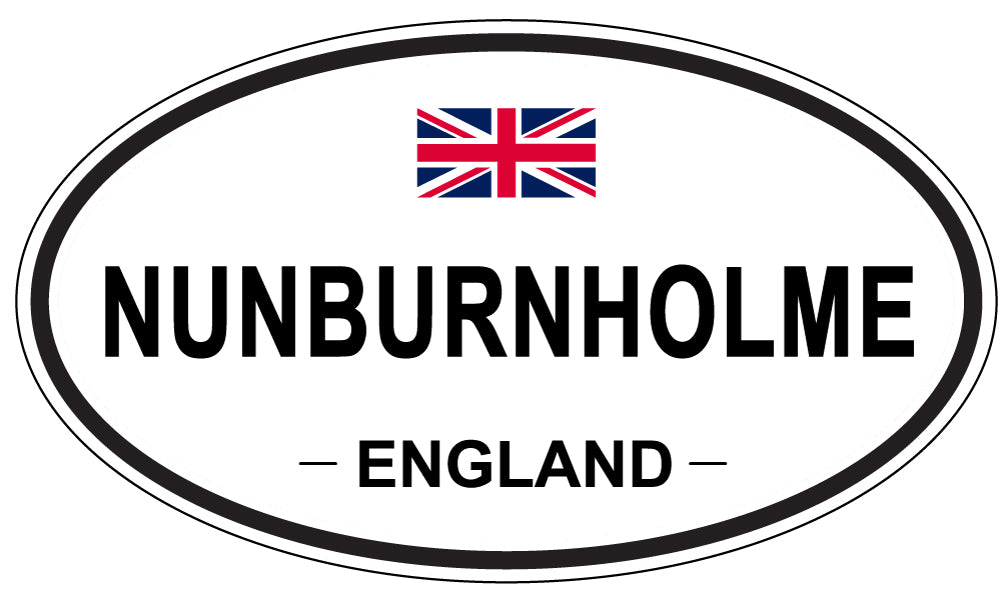 NUNBURNHOLME, ENGLAND - Oval Sticker