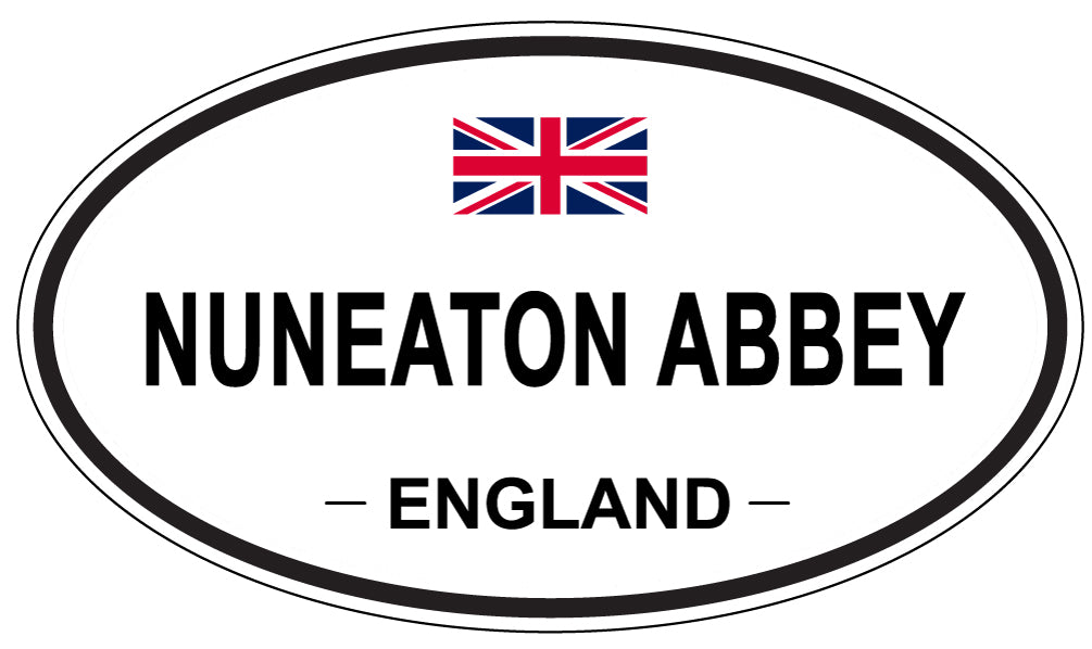 NUNEATON ABBEY, England - Oval Magnet