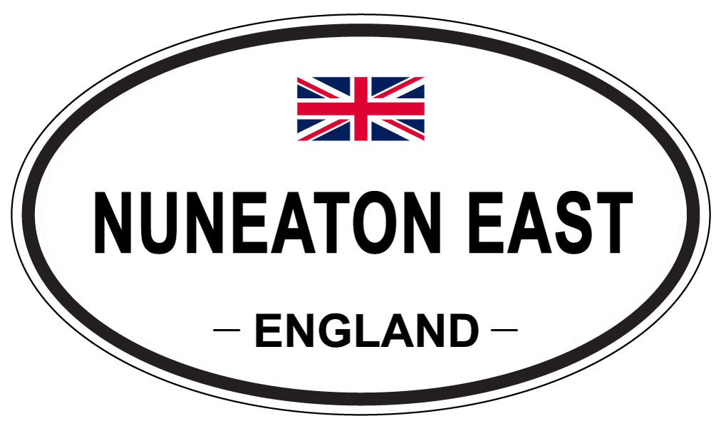 NUNEATON EAST, ENGLAND - Oval Sticker