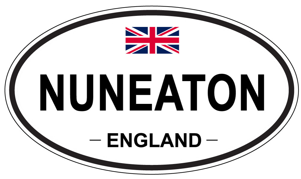 NUNEATON, ENGLAND - Oval Sticker