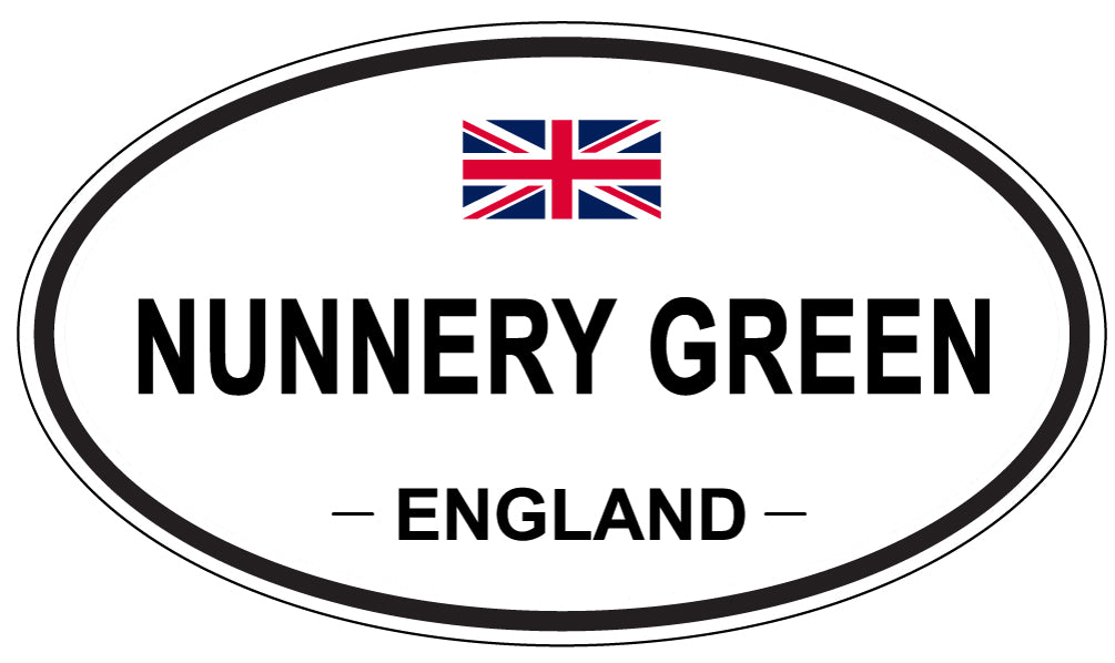 NUNNERY GREEN, ENGLAND - Oval Sticker