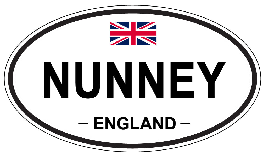 NUNNEY, ENGLAND - Oval Sticker