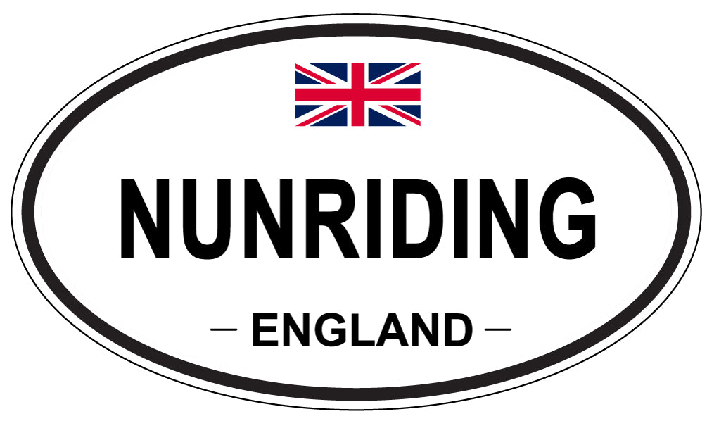 NUNRIDING, ENGLAND - Oval Sticker