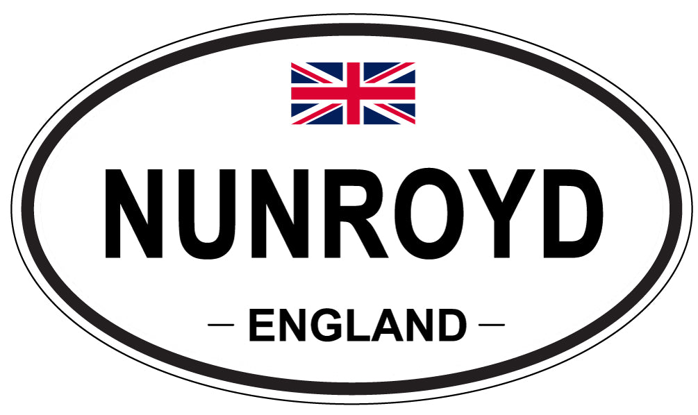 NUNROYD, England - Oval Magnet