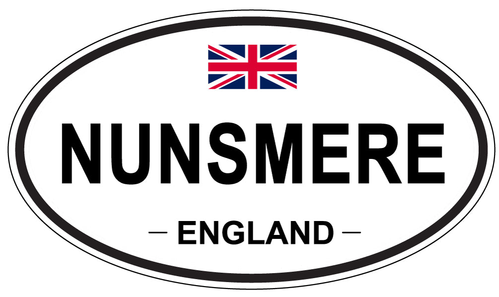 NUNSMERE, ENGLAND - Oval Sticker