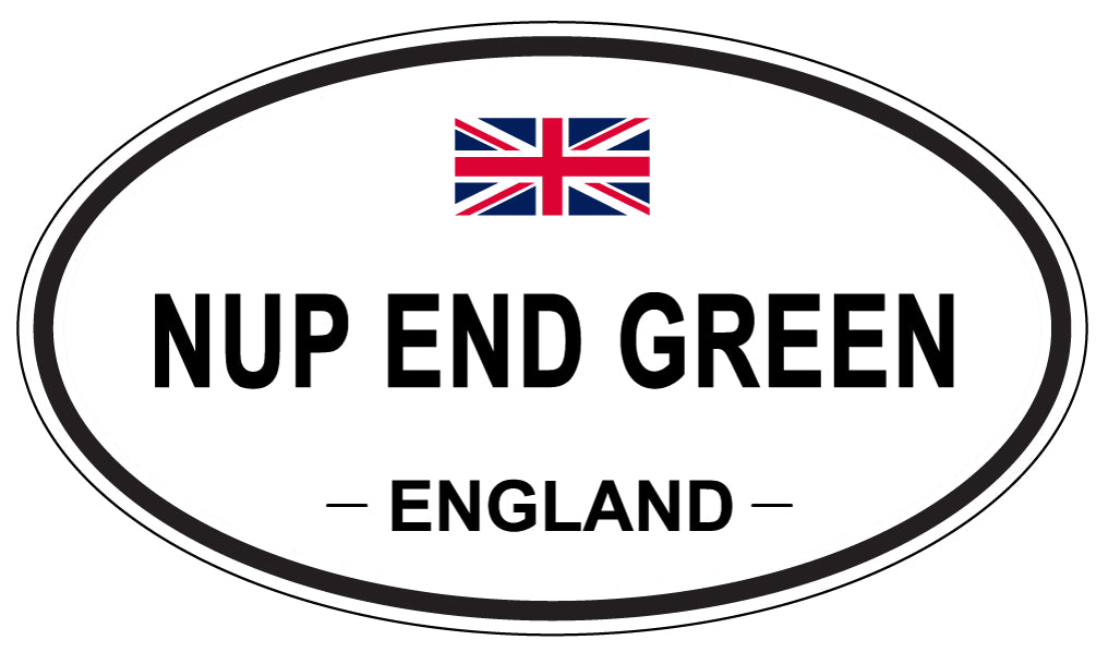 NUP END GREEN, ENGLAND - Oval Sticker