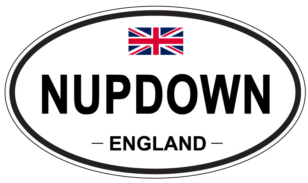 NUPDOWN, England - Oval Magnet