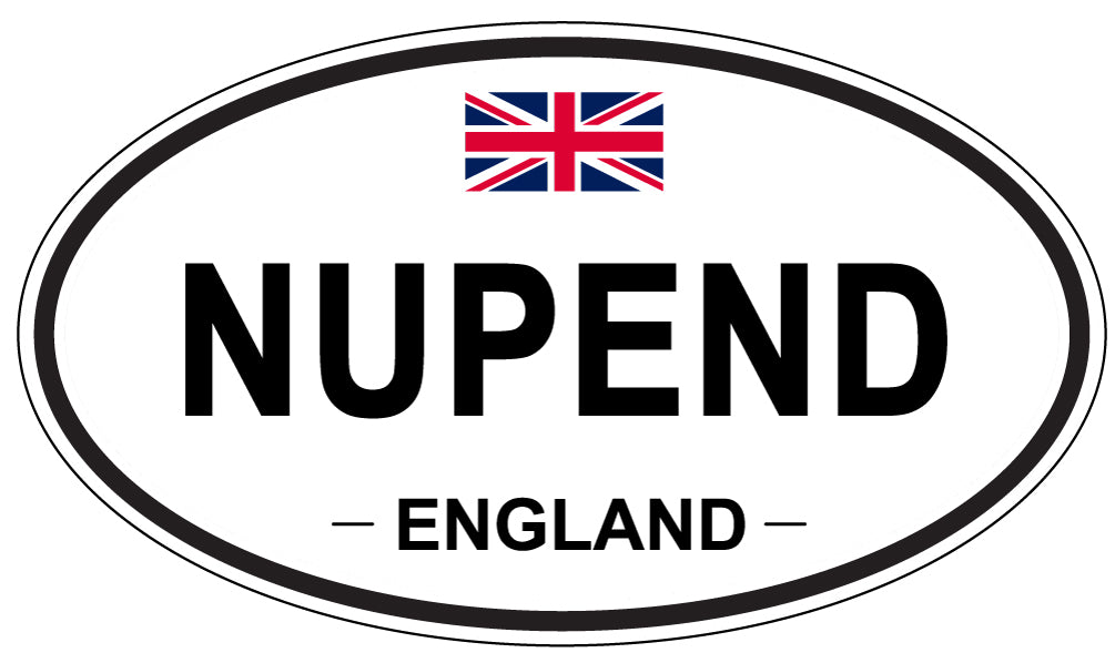 NUPEND, ENGLAND - Oval Sticker