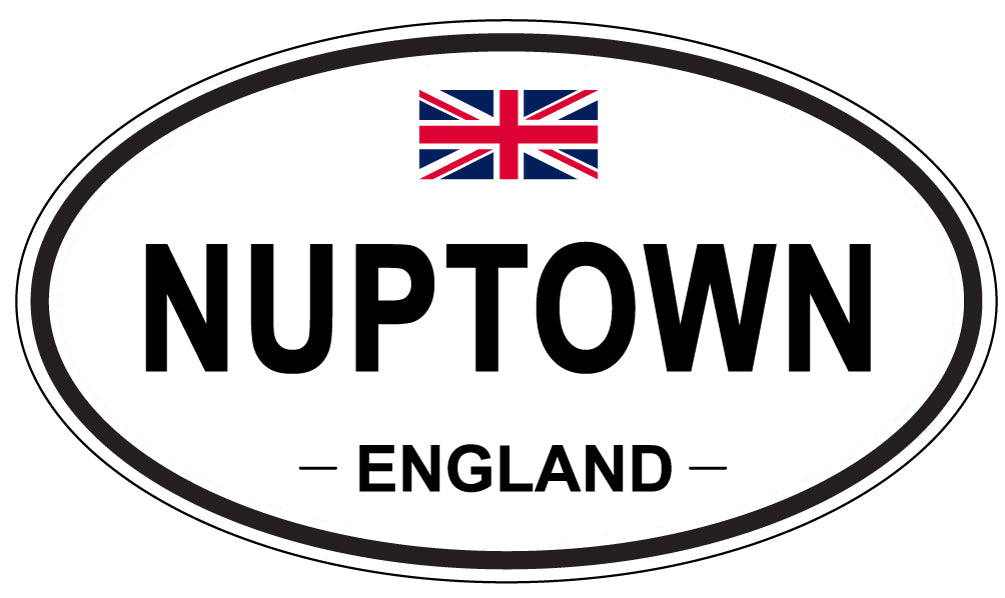 NUPTOWN, ENGLAND - Oval Sticker