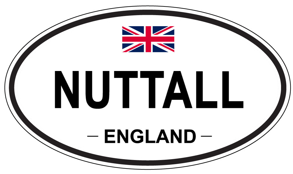 NUTTALL, ENGLAND - Oval Sticker