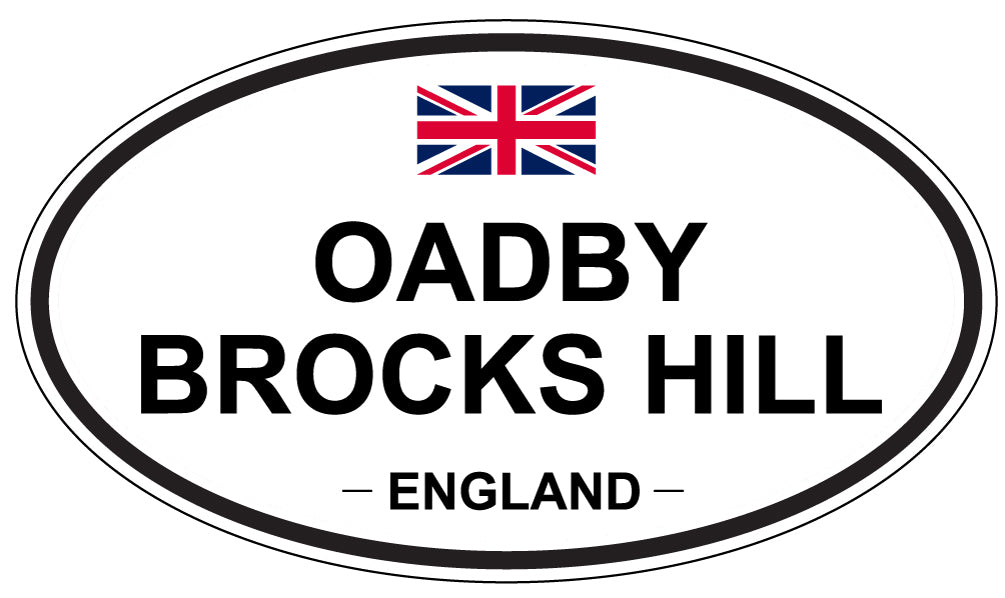 OADBY BROCKS HILL, ENGLAND - Oval Sticker