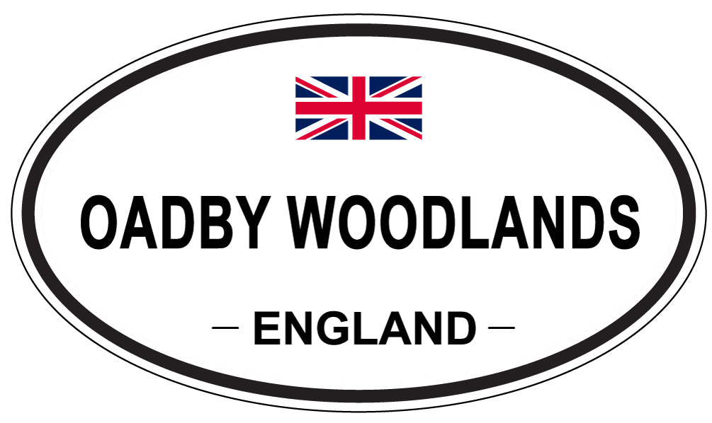 OADBY WOODLANDS, ENGLAND - Oval Sticker