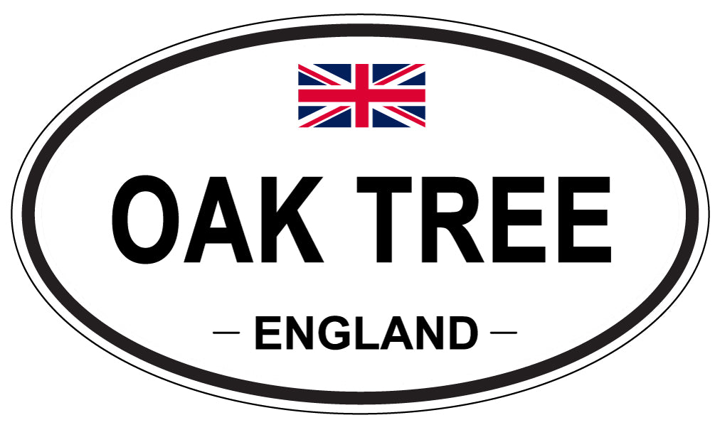 OAK TREE, England - Oval Magnet