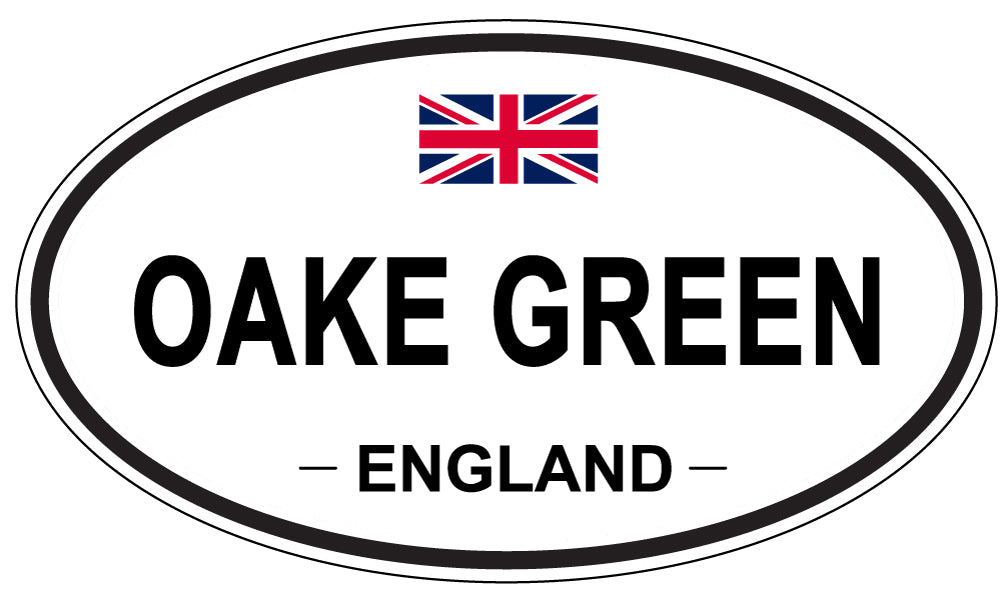 OAKE GREEN, ENGLAND - Oval Sticker