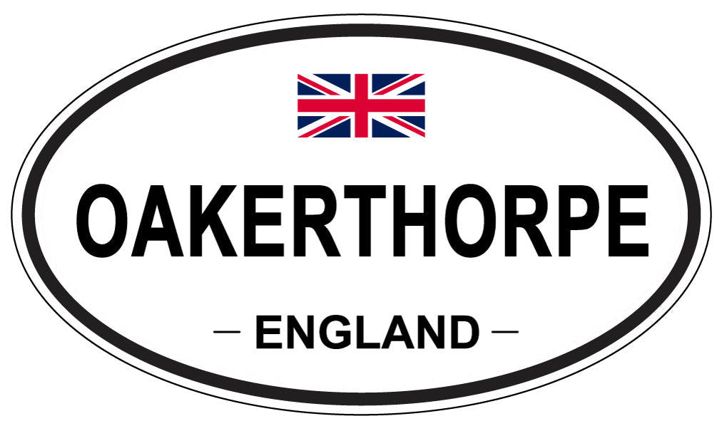 OAKERTHORPE, ENGLAND - Oval Sticker
